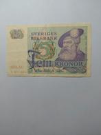 Zweedse 5 Kronor Bankbiljet 1978, Ophalen of Verzenden, Overige landen, Los biljet