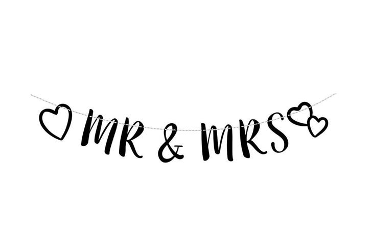 DIY slinger ‘MR & MRS’ | huwelijk - bruiloft - trouwen, Hobby en Vrije tijd, Feestartikelen, Nieuw, Versiering, Geboorte of Huwelijk
