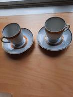 2 koffie kop en schotels. Merk Mosa Maastricht., Ophalen of Verzenden, Zo goed als nieuw, Kop en/of schotel