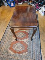 Houten Bijzettafel Queen Anne Stijl, Minder dan 55 cm, Gebruikt, Ophalen of Verzenden, Rechthoekig