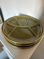5x Gien France Borden - Vintage Schalen Set Groen, Antiek en Kunst, Ophalen of Verzenden