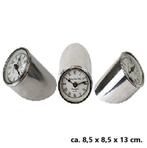 Klok rond tafelklokje schuin iconisch model, Verzenden, Nieuw, Wekker of Tafelklok