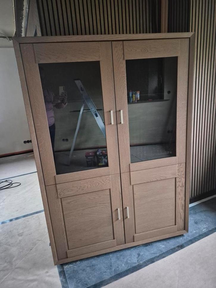 Buffetkast teakhout zware kwaliteit, Huis en Inrichting, Kasten | Buffetkasten, Gebruikt, 150 tot 200 cm, 100 tot 150 cm, 25 tot 50 cm