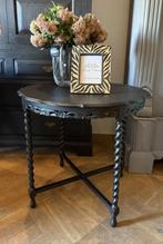Antiek tafeltje vintage hoge salontafel oud bijzettafel VdlM, Ophalen