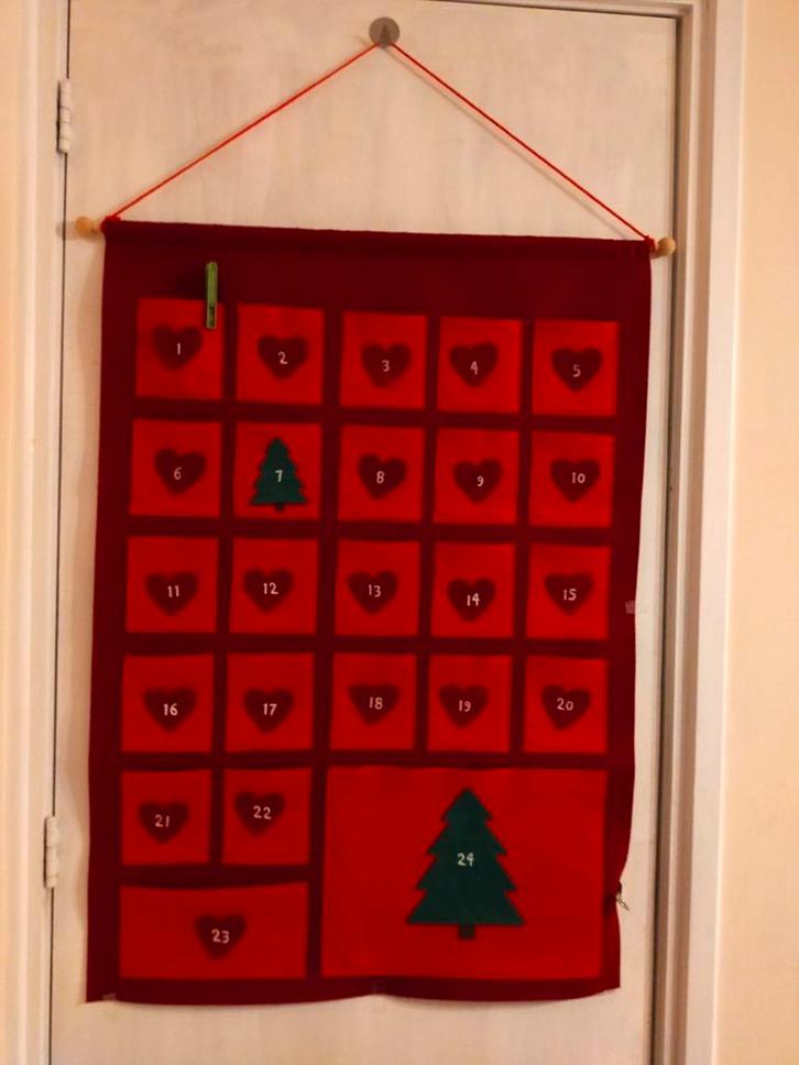 Vintage ADVENTSKALENDER ADVENT kerstballen retro KERST, Verzamelen, Retro, Huis en Inrichting, Ophalen of Verzenden