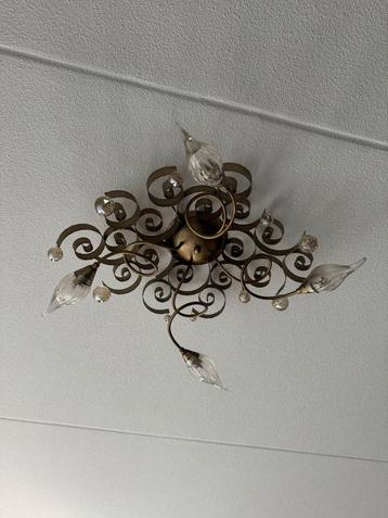 Leuke plafondlamp in de kleur brons beschikbaar voor biedingen