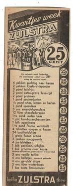 2 ZIJLSTRA Advertenties 3-1-1940 Bediende 1959, Verzenden, Zo goed als nieuw, Overige typen