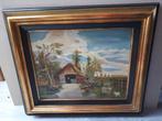 Mooi Oud Landschap Schilderij, Ophalen of Verzenden