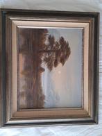 Schilderij met boom en water, Antiek en Kunst, Ophalen of Verzenden