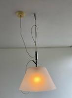 Witte Hanglamp in hoogte verstelbaar / contragewicht, Huis en Inrichting, Lampen | Hanglampen, Metaal, Modern, Gebruikt, Ophalen of Verzenden