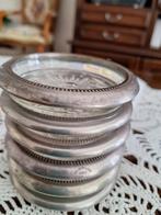 Crystal  Wine Glass Coasters uit de jaren 60 . Set van

6, Ophalen of Verzenden