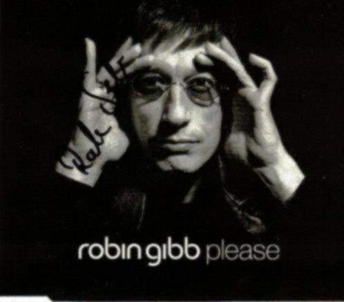 CD: Robin Gibb (Bee Gees) – Please (ZGAN) GESIGNEERD, Cd's en Dvd's, Cd's | Pop, Zo goed als nieuw, 1960 tot 1980, Ophalen of Verzenden
