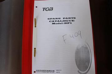 TGB BF1 2000 scooter parts list  beschikbaar voor biedingen