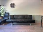 Bijzondere leren design 3 tot 4-zitsbank metalen poten, Ophalen, 250 tot 300 cm, Gebruikt, 75 tot 100 cm