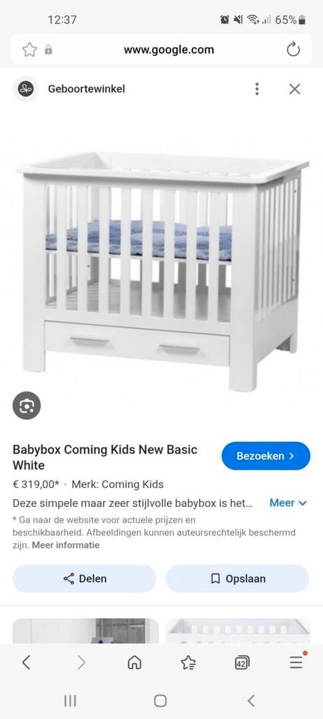 Coming Kids Box + GRATIS Draagbare Dooky Wieg, Kinderen en Baby's, Boxen, Gebruikt, Rechthoekig, Lade, Wieltjes, Ophalen