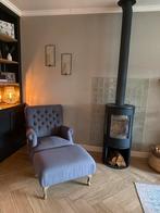 Landelijke Fauteuil met Hocker, Eenpersoons, 75 tot 100 cm, Ophalen of Verzenden, Zo goed als nieuw