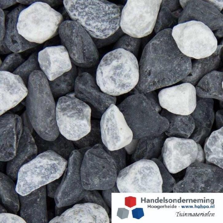 Zebra grind twee kleuren siergrind licht donkergrijs tuinpad, Tuin en Terras, Grind, Keien en Split, Nieuw, Grind, Multi, Overige materialen