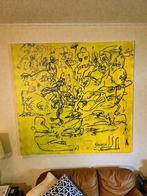 vintage geel schilderij gesigneerd Chupin, Antiek en Kunst, Ophalen