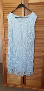 Lichtblauwe jurk met kant maat 44, Kleding | Dames, Jurken, Blauw, Maat 42/44 (L), Ophalen of Verzenden, Zo goed als nieuw