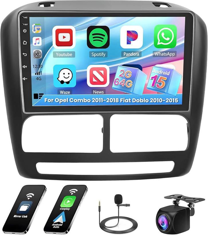 Fiat Doblo – CarPlay & Android Auto, Auto diversen, Autoradio's, Nieuw, Ophalen