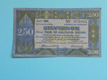 Zilverbon 2,50 uit 1920 verry fine