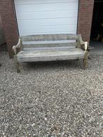 Antieke  teak houten stationsbank/ loungebank, Antiek en Kunst, Ophalen