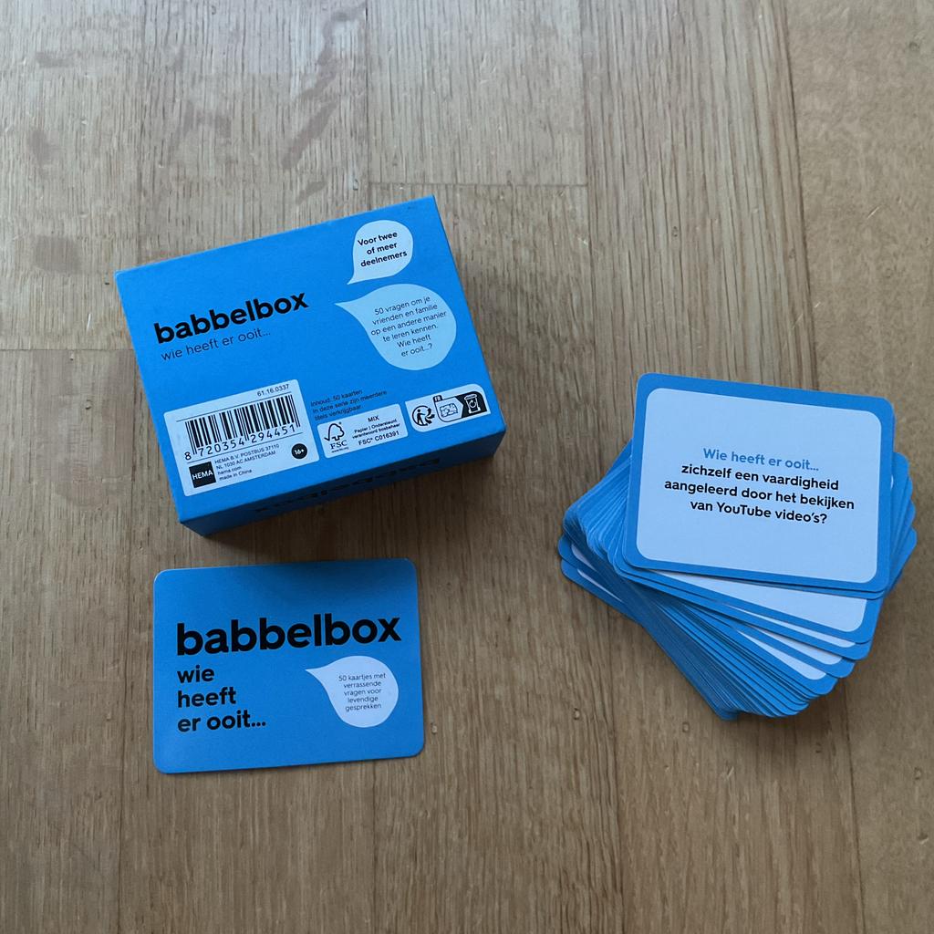 Babbelbox - Wie heeft er ooit...? NIEUW!, Hobby en Vrije tijd, Gezelschapsspellen | Kaartspellen, Vijf spelers of meer, Ophalen of Verzenden