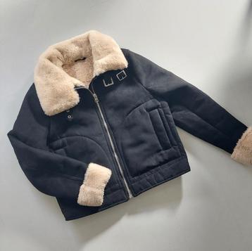 Jas Small Pilotenjas Jack Winterjas H&M Bont Suede look beschikbaar voor biedingen