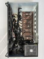 Crypto Mining Rig Chassis + Moederbord/PSU – Zonder GPU’s, Ophalen, Gebruikt