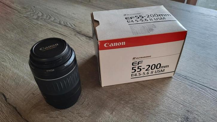 Canon EF 55-200mm f/4.5-5.6 II USM, Audio, Tv en Foto, Fotografie | Lenzen en Objectieven, Zo goed als nieuw, Telelens, Zoom, Ophalen of Verzenden