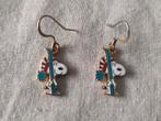 Vintage jaren '80 cloisonne Snoopy oorbellen., Sieraden, Tassen en Uiterlijk, Ophalen of Verzenden, Zo goed als nieuw, Hangers