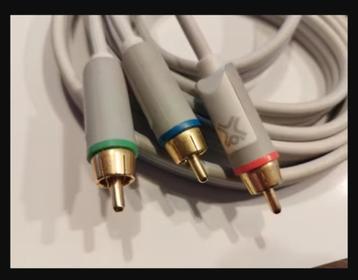 6 X VERGULD RCA COMPOSITE HD KABEL 2 METER beschikbaar voor biedingen