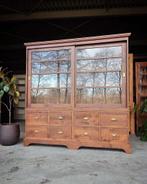 Antieke eikenhouten ladekast | Oude Schoolkast  #2574, Ophalen of Verzenden