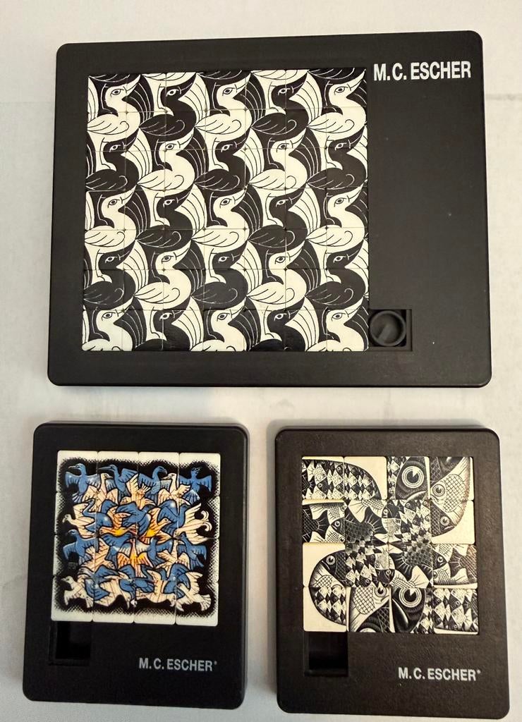 M. C. Escher schuifpuzzels, 1 speler, Ophalen of Verzenden, Zo goed als nieuw, Vanaf 3 jaar