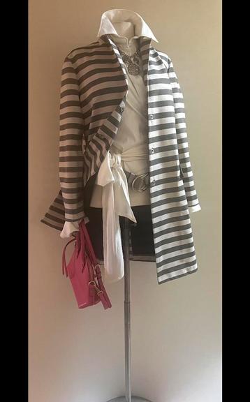 Max Mara MaxMara 40/42 trenchcoat lange blazer creme grijs beschikbaar voor biedingen