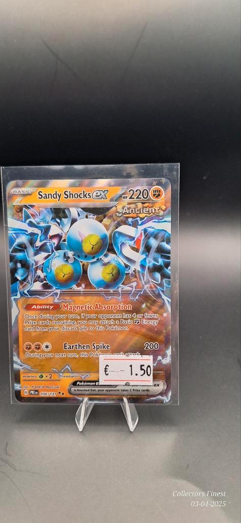 Sandy shocks ex pre prismatic evolution 056, Hobby en Vrije tijd, Verzamelkaartspellen | Pokémon, Zo goed als nieuw, Losse kaart