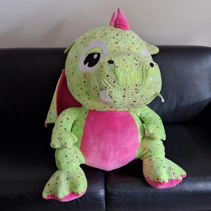 Groene Draak Knuffel - Zo Goed Als Nieuw!, Kinderen en Baby's, Speelgoed | Knuffels en Pluche, Zo goed als nieuw, Overige typen