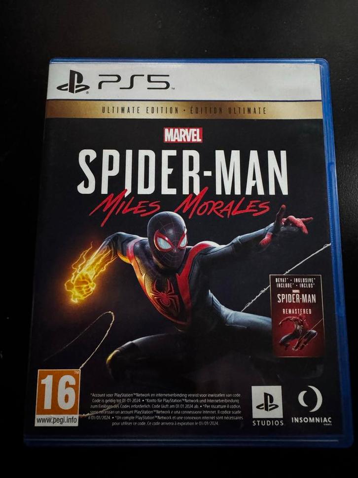 Spider-Man Miles Morales Ultimate Edition PS5, Spelcomputers en Games, Games | Sony PlayStation 5, Zo goed als nieuw, Ophalen of Verzenden