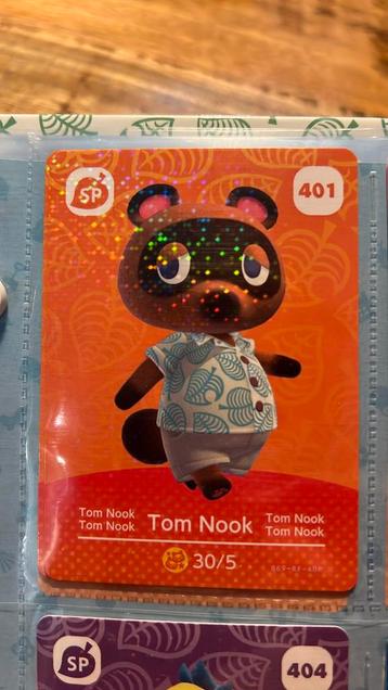 Animal crossing amiibo card tom nook #401 serie 5