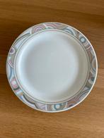 4 leuke art deco ontbijtborden bordjes vintage pastel, Ophalen of Verzenden, Zo goed als nieuw, Bord(en), Overige stijlen