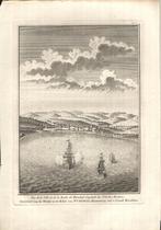Gezigt van de stad en de ree van Funchal 1748, Antiek en Kunst, Ophalen of Verzenden