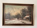 Schilderij Wintertafereel, Ophalen
