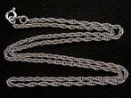 Zilveren 925 zilver ketting prince of wales schakel 45 cm, Verzenden, Nieuw, Zilver, Zilver