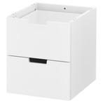 Ikea Nordli module met 2 lades (wit), Huis en Inrichting, Ophalen, Minder dan 50 cm, Gebruikt, 1 of 2 laden