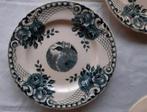 Peacock groen Maastricht Holland borden kopje rozen pauw, Antiek en Kunst, Ophalen of Verzenden