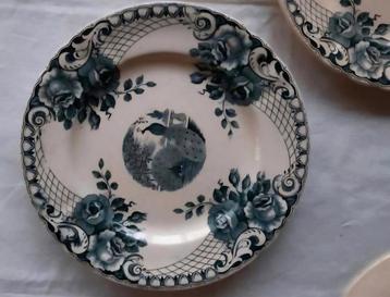 Peacock groen Maastricht Holland borden kopje rozen pauw  beschikbaar voor biedingen