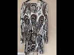 X-Two Tuniek Wit - Bruin - Zwart mt 2 mooie glans, Kleding | Dames, Grote Maten, X-Two, Overige kleuren, Blouse of Tuniek, Ophalen of Verzenden