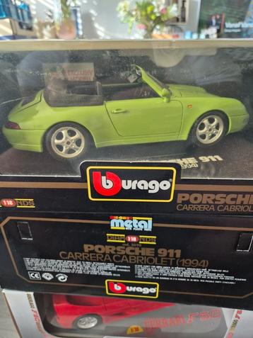 479 porsche 911 cabriolet 1/18 bburago  beschikbaar voor biedingen