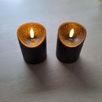 2 zwarte led kaarsen, Overige materialen, Zwart, Ophalen of Verzenden, Zo goed als nieuw