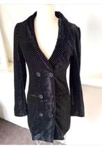 Na-kd zwarte fluwelen jurk/jas mt 36 nieuwstaat CHCS, Kleding | Dames, NA-KD, Zwart, Ophalen of Verzenden, Zo goed als nieuw